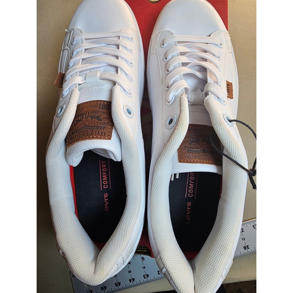 Levis Jeffrey 501 Tumbled UL Mens White Tan Sneakers Shoes 10.5 519495-71X1 - Picture 9 of 12